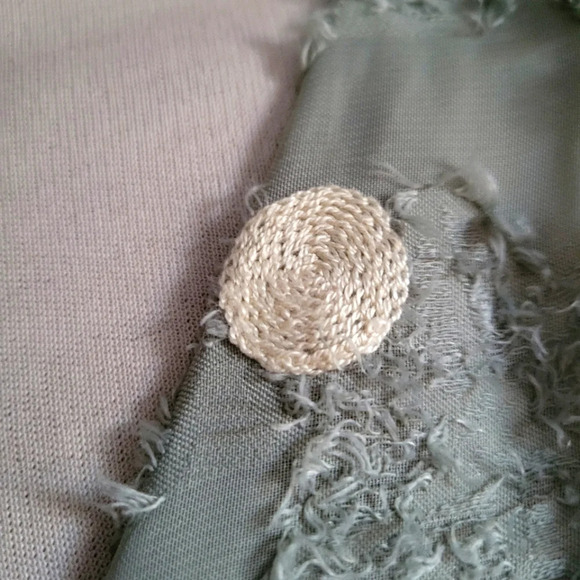 Zara Midi Length Dress / Textured &  Embroidered  / Size Small - Picture 4 of 11